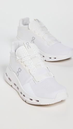 On Women's Cloudnova 2 Sneakers, All White, 8.5 Medium US