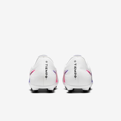Nike Tiempo Maestro Club Multi-Ground Low-Top Soccer Cleats (White/Racer Blue/Pink Blast/Black) Size 8.5