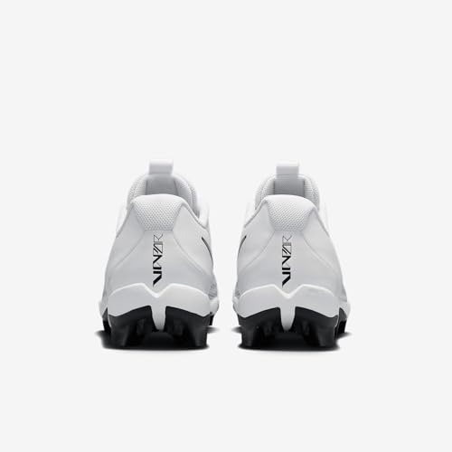 Nike Vapor Shark 3 Football Cleats (FB3304-100, White/Wolf Grey/Black/Metallic Silver) Size 10