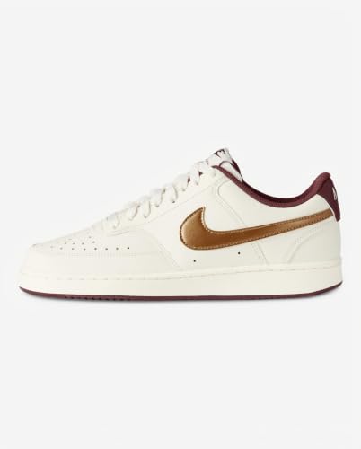 Nike Women's Court Vision Lo Shoes, Sail/Metallic Gold-Red Sepia, 8