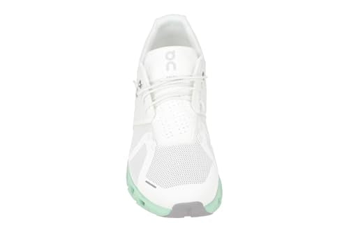 On Mens Cloud 5 Running Shoes, Undyed-White/Creek, 8.5 US
