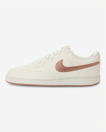 Nike Women's Court Vision Low Next Nature Shoes, Sail/Metallic Red Bronze-Rose Gold, 9.5