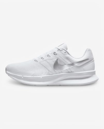 Nike Women's Run Swift 3 Road Running Shoes, White/Metallic Silver-Pure Platinum, 11