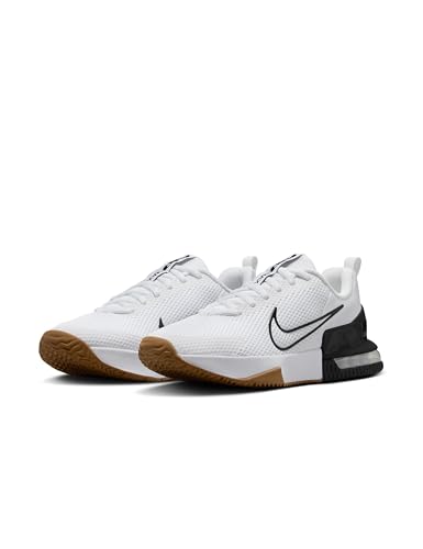 Nike Men's Air Max Alpha Trainer 6 Workout Shoes, White/White-Black-Gum Medium Brown, 9.5