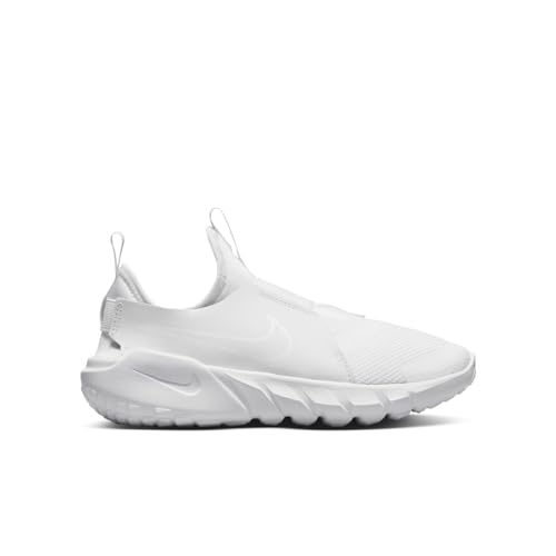 Nike Grade School Flex Runner 2 Road Running Shoes (6Y, White/White)