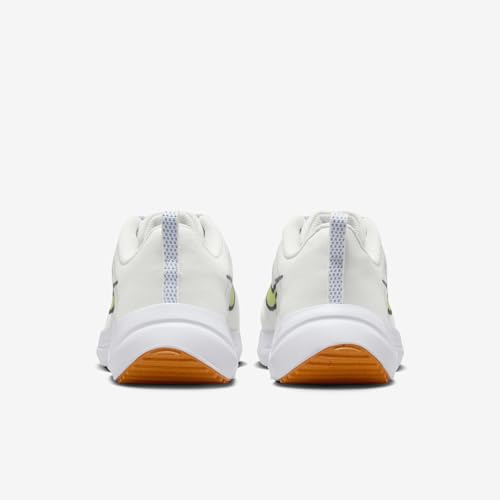 Nike Downshifter 12 (DD9294-104, Summit White/White/Obsidian/Lime Blast) Size 10.5