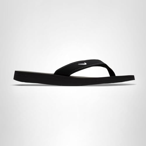 Nike Women's Flip-Flop, Black/White, 6 us