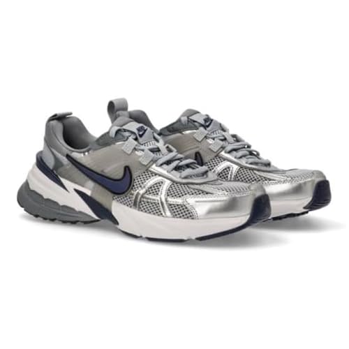 Nike V2K Run Shoes (HJ4497-002, Wolf Grey/Cool Grey/White/Midnight Navy) Size 11
