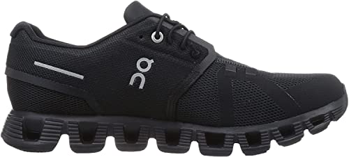 On Women's Cloud 5 Sneakers, Black/Black, 7