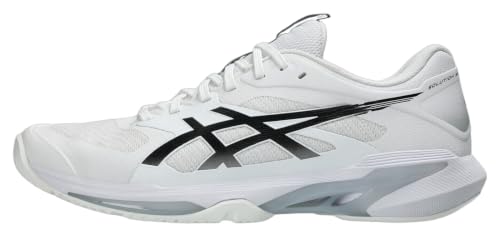 ASICS Men's Solution Speed Ff 4Tennis Shoes, White Black, 8.5 US
