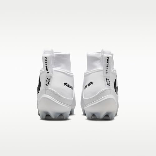 Nike Alpha Menace 5 Pro Men's Football Cleats (White/White/Black) Size 11