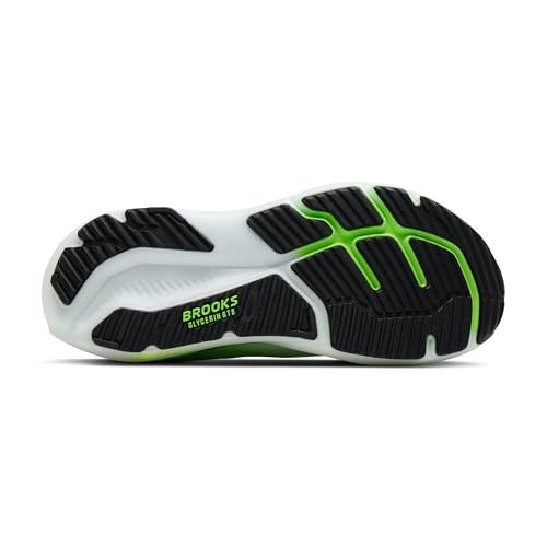 Brooks Men’s Glycerin GTS 23 Supportive Running Shoe - White/Phantom/Green Gecko - 11 Medium