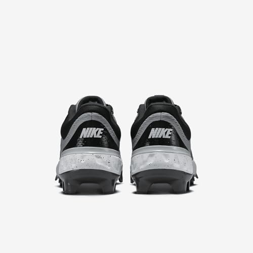 Nike Alpha Huarache Elite 4 Low MCS Men's Baseball Cleats (FD6221-002, Wolf Grey/White/Dark Smoke Grey) Size 10