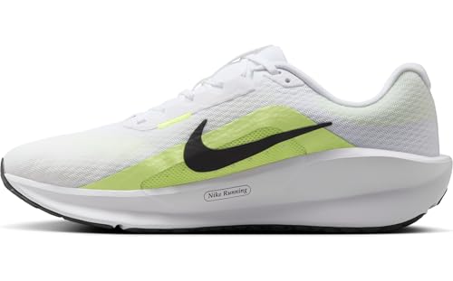 Nike Downshifter 13 Men's Road Running Shoes (FD6454-105, White/Light Lemon Twist/Volt/Black) Size 11