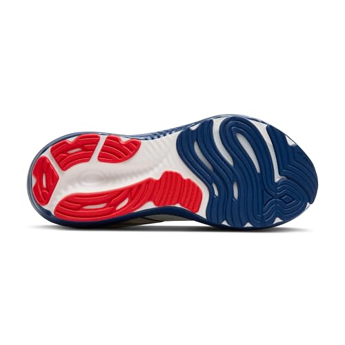 Brooks Men’s Glycerin 22 Neutral Running Shoe - Gray/Navy Peony/Fiery Red - 9.5 Medium