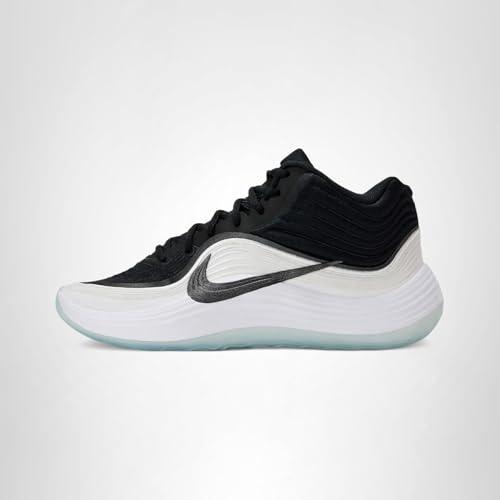Nike Men's Precision 8 Mid Basketball Shoes, Black/Black-White-Ice Blue, 10.5