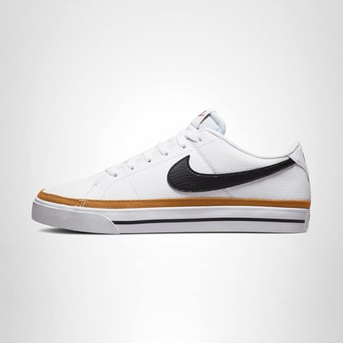 Nike Women's Court Legacy Next Nature Shoes, White/Black-Desert Ochre-Team Orange, 10