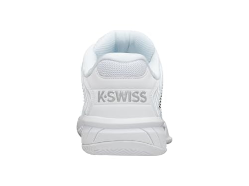 K-Swiss Women's Hypercourt Express 2 Tennis Shoe - Wide Width Pickleball Sneakers White/Black, 8.5 M