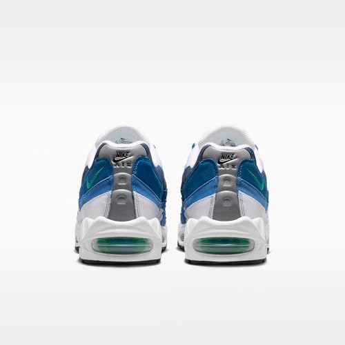 Nike Air Max 95 OG Men's Shoes (White/Lake Blue/French Blue/Emerald Green) Size 8