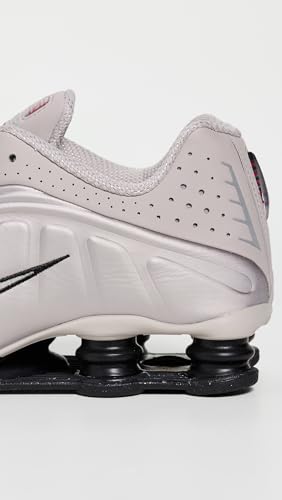 Nike Men's Shox R4 NA33 Sneakers, Grey/Black/Red/Metallic Silver, 8 Medium US