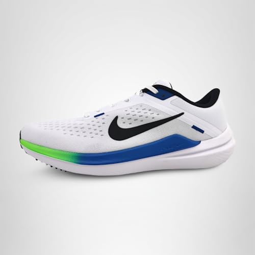 Nike Winflo 10 Men's Road Running Shoes (DV4022-103, White/Star Blue/Green Strike/Black) Size 9.5