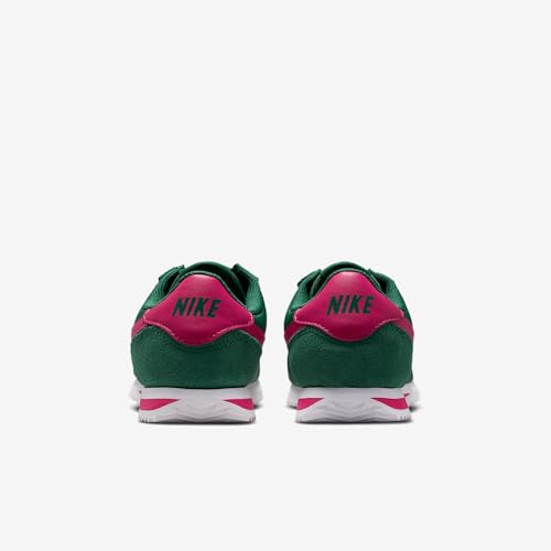 Nike Cortez Textile Big Kids' Shoes (Gorge Green/White/Wild Cherry) Size 6.5