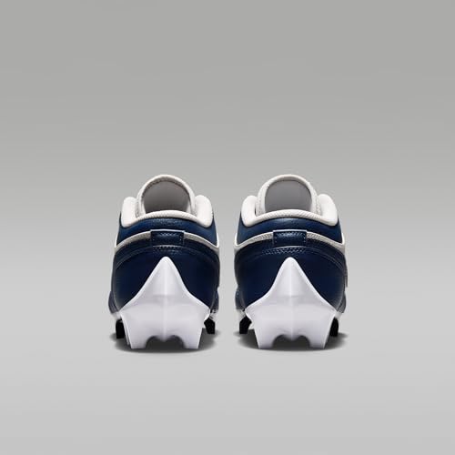 Jordan 1 Low TD Men's Football Cleat (Wolf Grey/White/College Navy) Size 10.5