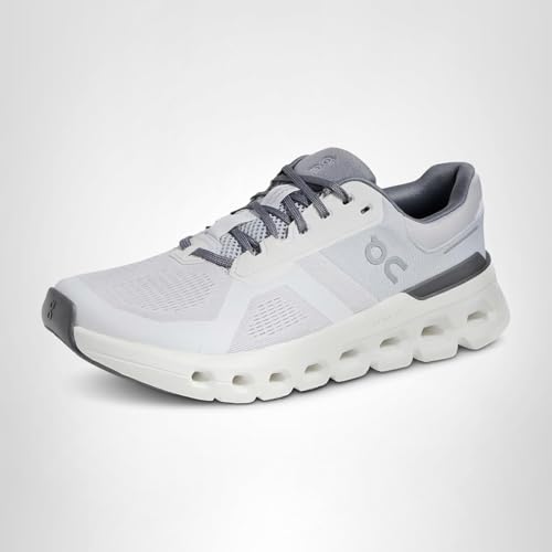 On Women's Cloudrunner 2 Sneakers, Frost | White, 10 Medium US