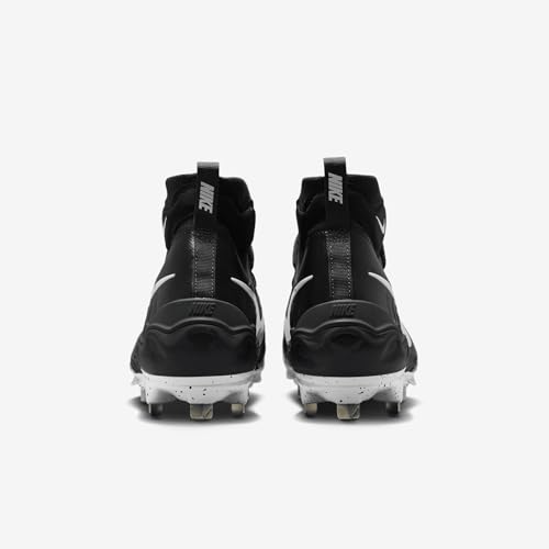 Nike Alpha Huarache NXT Men's Baseball Cleats (DJ6517-002, Black/Dark Smoke Grey/White) Size 7.5