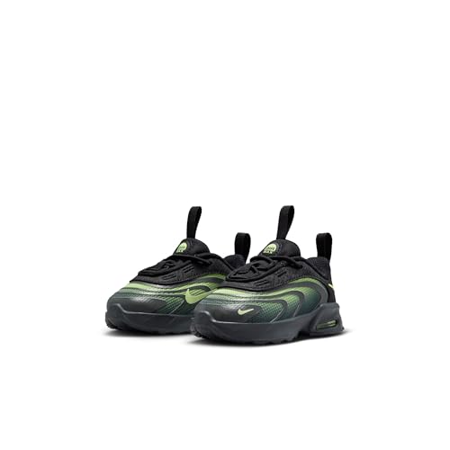 Nike Big Kids' Air Max Fire Shoes, Black/Liquid Lime-Iron Grey, 6Y