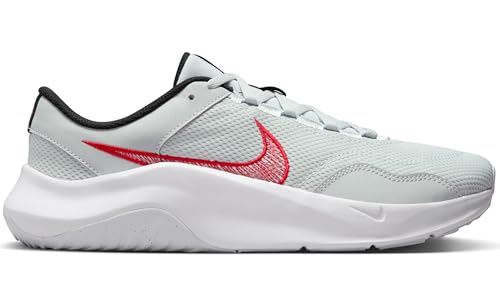 Nike Legend Essential 3 Next Nature Men's Workout Shoes (DM1120-010, Pure Platinum/White/Black/University Red) Size 12