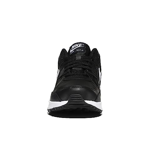 Nike Boy's Air Max 90 LTR (Big Kid) Black/White/Black 6 Big Kid M