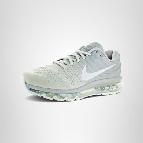 Nike Men's Air Max 2017 Matte Silver/White/Light Bone Nylon Running Shoes 9 M US
