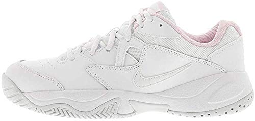 Nike Women's Women's Nike Court Lite 2 Athletic Shoe, White/Black-Echo Pink, 8 Regular US