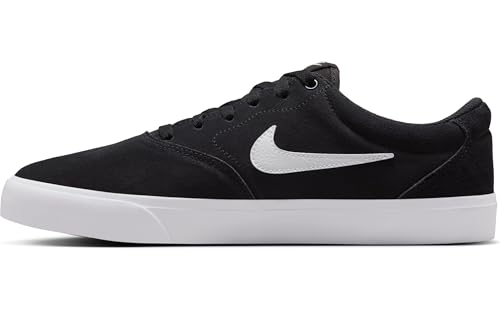 Nike SB Charge Suede Shoe (Men), IB2750, Black/White, 10 US