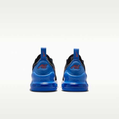 Nike Air Max 270 Little Kids' Shoes (Black/Blue Crystal/White/Turf Orange) Size 1.5