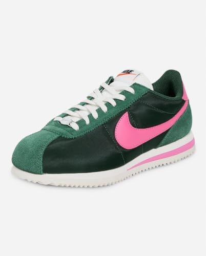 Nike Women's Cortez Sneakers, Fir/Pinksicle/Sail, 6 Medium US
