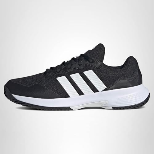 adidas Men's Gamecourt 2 M, Black/White/Silver Metallic, 13