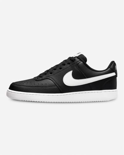 Nike Men's Court Vision Low Next Nature Shoes, Black/White-Black, 10
