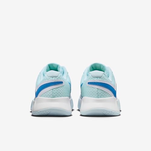 NikeCourt Lite 4 Women's Tennis Shoes (FD6575-400, Glacier Blue/White/Light Lemon Twist/Star Blue) Size 9