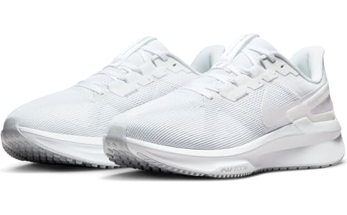 Nike Structure 25 Men's Road Running Shoes, White Pure Platinum, 7.5