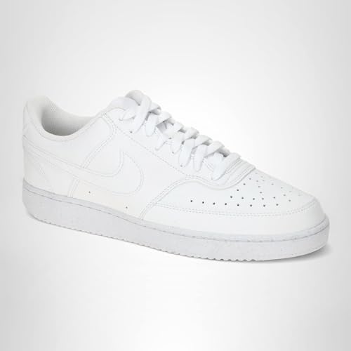Nike Women's Court Vision Low Next Nature Shoes, White/White-White, 8
