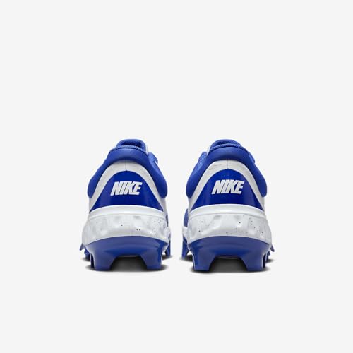 Nike Alpha Huarache Elite 4 Low MCS Men's Baseball Cleats (FD6255-106, White/Hyper Royal) Size 10.5