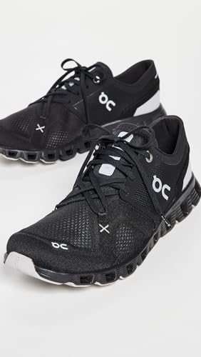 On Women's Cloud X 3 Sneakers, Black, 7 Medium US