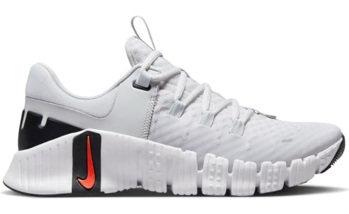 NIKE Women's Women's Free Metcon 5Training Shoe, Photon Dust Photon Dust Spicy Red, 8 US