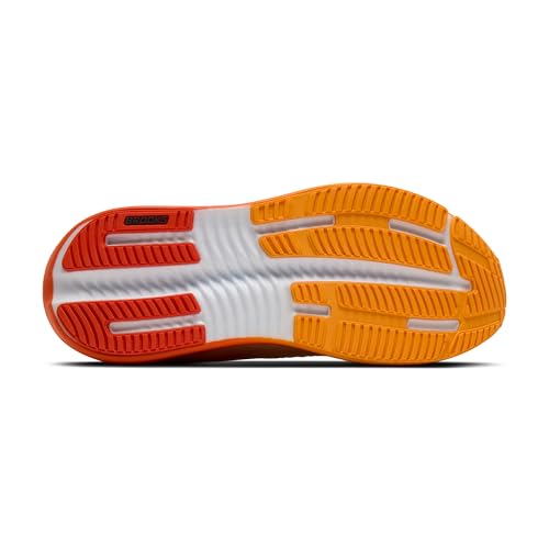 Brooks Men’s Ghost Max 4 Neutral Running & Walking Shoe - White/Orange/Red - 9 Medium
