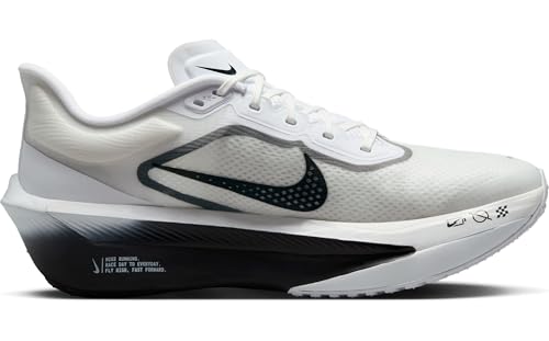 Nike Zoom Fly 6 Men's Road Racing Shoes (White/Smoke Grey/Metallic Silver/Black) Size 9