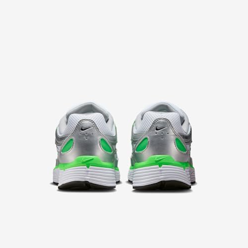 Nike P-6000 SE Men's Shoes (Metallic Silver/White/Green Strike/Black) Size 8.5