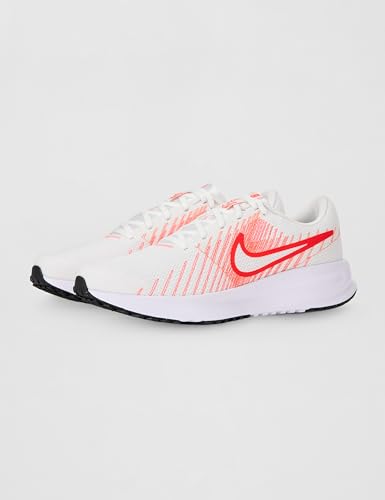 Nike Men's Run Defy Road Running Shoes, Summit White/Bright Crimson-Turf Orange, 9