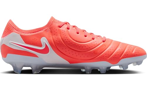 Nike Tiempo Legend 10 Elite Firm-Ground Low-Top Soccer Cleats (DV4328-800, Hot Lava/White) Size 11
